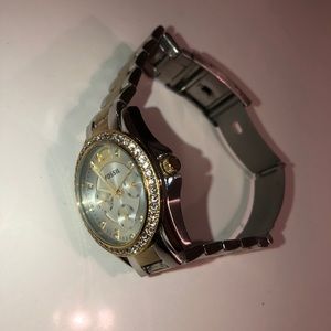 Silver & gold two tone fossil watch